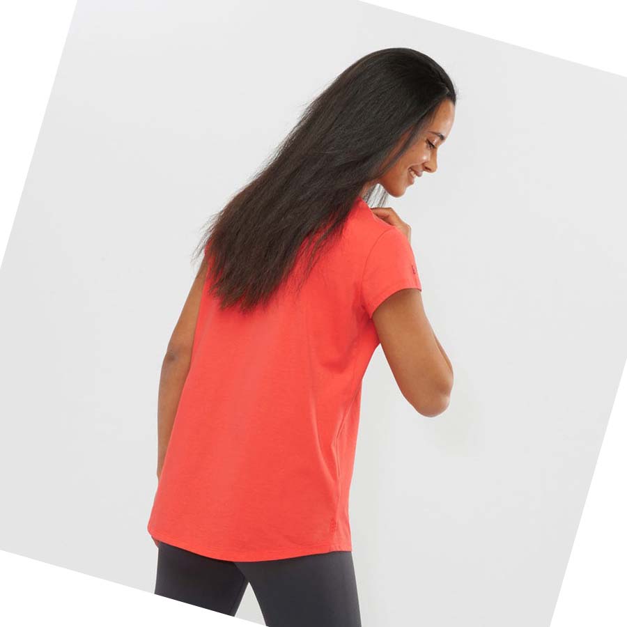 Camiseta Salomon OUTLIFE SCOOP HEM TEE W Mujer Naranjas | MX 2570ZUT